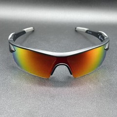 Battle Vision Z22-1518 Anti-Glare Wrap Sunglasses Matte Black Polarized Used