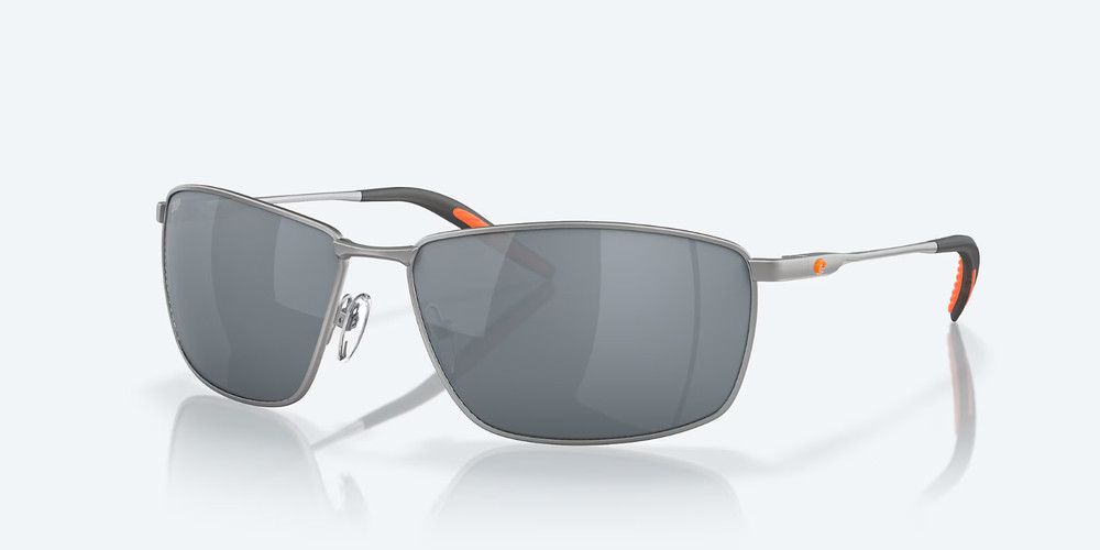 Costa Del Mar Sunglasses TURRET Matte Silver / Gray Silver POLARIZED 580P Lens