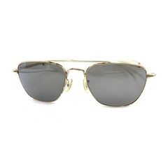 General Optical Vintage Gold Aviator Sunglasses Gray Lens 140 USA Men Women