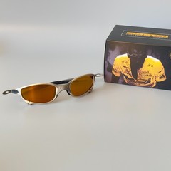 Oakley X-Metal Juliet 1.0 Sunglasses Silver Gray Frame/Gold Lenses