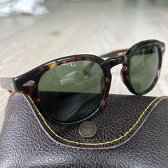 MOSCOT LEMTOSH Sunglasses Tortoise Frame Dark Grey Lens 49-24-145