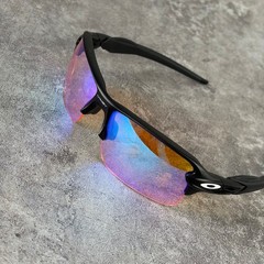 Oakley Flak Lightweight Sunglasses Prizm Blue Purple Lens Black Frame