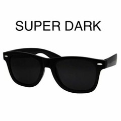 Wayfare Style Sunglasses Black Super Dark Lens 2 Pack 80s Retro Vintage 100%UV