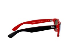 Ray-Ban RB2132M Scuderia Ferrari Matte Black on Red/Silver Flash 55mm Sunglasses