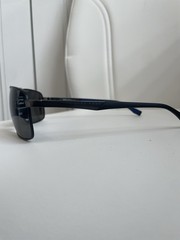 HUGO BOSS BOSS 0697/P/S Polarized Rectangle Sunglasses Black/Gray Metal 135mm