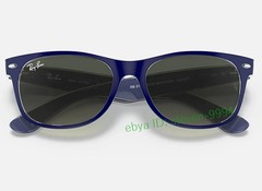 New Ray-Ban NEW Wayfarer Sunglasses RB2132 55mm Grey/Matte Blue UV400 Authenti