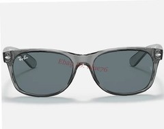 New Wayfarer Ray-Ban RB2132 Sunglasses Dark Blue Lens Grey Frame UV Protect 55mm