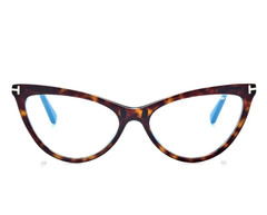 TOM FORD FT5896-B 052 Eyeglasses Havana Frame + CLIP ON LENS 56mm