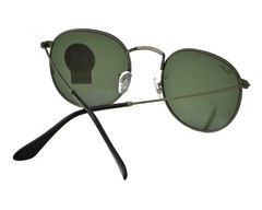 Ray-Ban Sunglasses RB3447 Round Metal Gunmetal Frame Green Classic Lenses 50mm