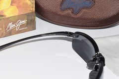 Maui Jim 407-02 Ho’Okipa Sport Sunglasses Black Polarized Rimless/Neutral Grey