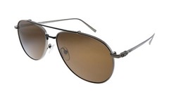 Salvatore Ferragamo AVIATOR 60MM Gunmetal Frame Sunglasses. SF201S 035