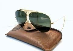 Vintage B&L Ray Ban USA Outdoorsman Shooter 70s 62-14mm Wrap-around Sunglasses