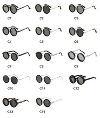 Adjustable Tint Sunglasses, 1-9 Gears Rounded Polarized Glasses with ND Filter