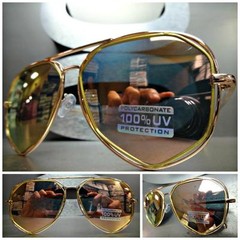 Men Women CLASSY VINTAGE RETRO Style SUNGLASSES Rose Gold Frame Pink Mirror Lens