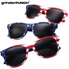 2 Pairs Bulk American Sunglasses USA Flag Classic Patriot