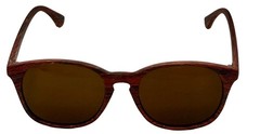 Perry Ellis Mens Sunglass Wood Plastic Square, Brown Lens PE83 2