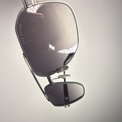 DITA KUDRU Men’s Aviator Sunglasses Black Metal Frame Gray Gradient Lenses