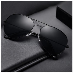 Men’s Black Aviator Sunglasses UV400 Metal Frame Classic Outdoor Eyewear