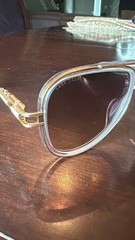 The DITA GRAND DECADE DTS460-A-03 Crystal White Gold Gradient Sunglasses W Case