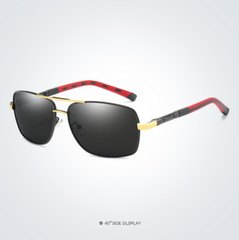 Square Polarized Metal Driving Sunglasses Men Fishing Outdoor Sports Glasses
