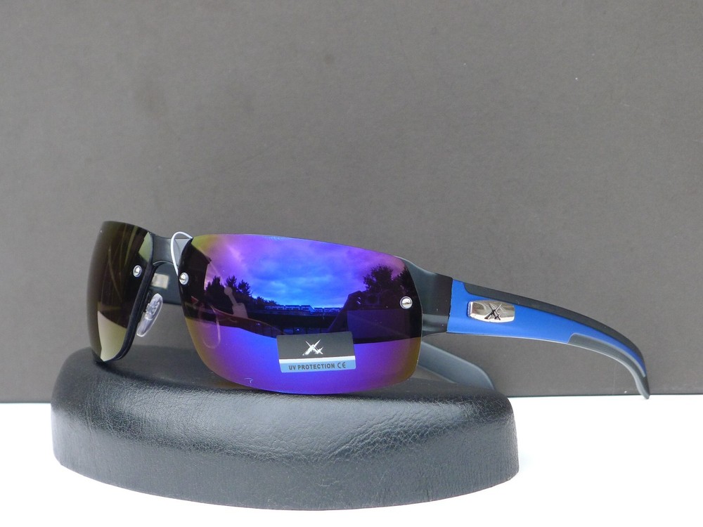 X-Racing Designer Mens Sport Rectangular Sunglasses Driving Shades + Soft Bag