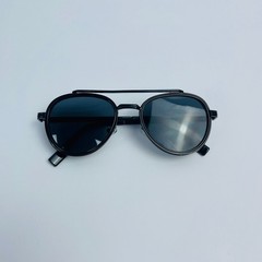 RAPICCA Double Bridge Round Polarized Sunglasses for Men Women Retro Metal Frame