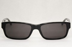 Prada Sunglasses Black Glossy Rectangle Square PR16MV VPR 16M 1AB-1O1 53mm