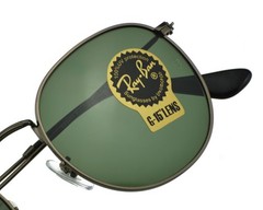 Ray-Ban Sunglasses RB3447 Round Metal Gunmetal Frame Green Classic Lenses 50mm