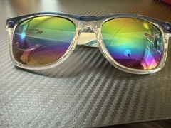Samsung Rainbow Multicolor Square Lightweight Plastic Sunglasses for Men
