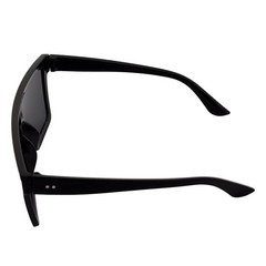 EDGE – Flat Top Rimless Rectangle Sunglasses Gloss Black Dark Smoke Tint