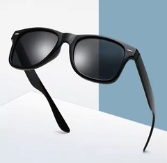 Classic Square Polarized Sunglasses Men Women Retro Black Sun Glasses Male