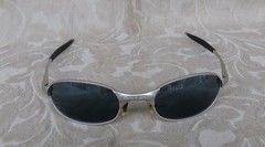 1990’S OAKLEY A WIRE 2.0 PLATINUM METAL BLACK IRIDIUM SUNGLASSES USA EXCELLENT