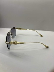 Chrome Hearts Gradient Lens Gold Frame Aviator Sunglasses