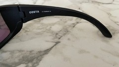 Costa Del Mar Sunglasses Blackfin Black Matte Frame 580P Green Mirror W/Case -FS
