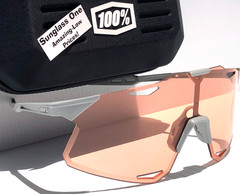 100% Percent HYPERCRAFT Matte Stone Grey HiPER Coral Lens Sunglass 60000-00005