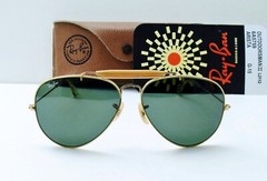 Vintage B&L Ray Ban USA Outdoorsman II 62-14 Gold Frame Sunglasses. L2112