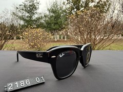 RayBan State Street Geometric Thick Square Polarized Sunglasses RB2186 Black
