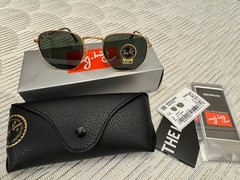 Ray-Ban RB3548N Hexagonal Flat Lenses 001 Gold G-15 Green Sunglasses 51-21-145mm