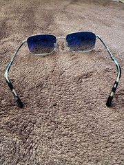 Ray-Ban RB3717 Polished Silver Frame with Blue Gradient Lenses
