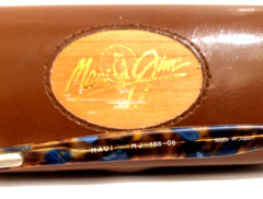 RARE MAUI JIM LATITUDE SUNGLASSES Blue Tortoise Bronze Polarized MJ 166-06