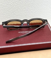 Unisex JMM Zephirin44 Sunglasses Smoke Grey Frame Solid Tan UV Handmade Eyewear