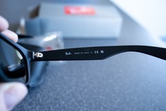 Ray-Ban New Wayfarer Black Rubber G-15 Green Sunglasses ORB2132 55mm New in Box