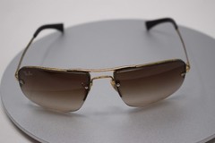 Ray-Ban RB3607 Sunglasses Frame Only Polished Arista Gold Metal Brown 54-16-135