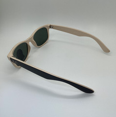 Ray Ban New Wayfarer (RB2132-875) Black on Beige 52mm/G-15 Green Sunglass