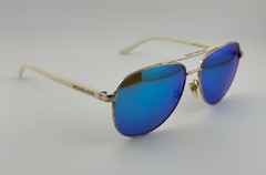 Michael Kors MK5007 104525 Rose Gold White Hvar Pilot Sunglasses – LOOK