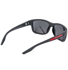 PRADA 01W Linea Rossa Sport Sunglasses Gray Pilot Wrap POLARIZED PS01WS