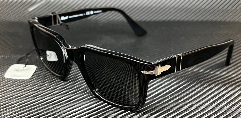 PERSOL PO3272S 95 48 Black Dark Grey Polarized Men’s 55 mm Sunglasses
