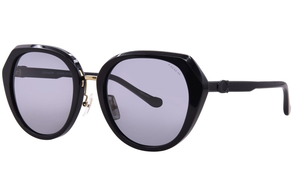 Coach CBY93 HC8436 500287 Sunglasses Women’s Black/Grey Solid 55mm