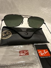 Ray-Ban Caravan Polished Gunmetal / G-15 Green 58 mm Sunglasses RB3136 004 58-15