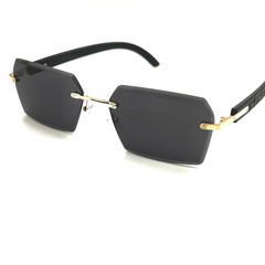 Man Sunglasses Rapper Shades Fashion Designer Retro Eye Wear Blue Clear Lens Men